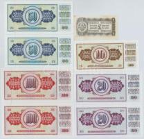 Jugoszlávia 1944-1986. 1D-100D (8x) T:I
Yugoslavia 1944-1986. 1 Dinar - 100 Dinara (8x) C:UNC