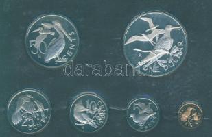 Brit Virgin szigetek 1974. 1c-1$ 6klf db, szettben, benne Ag T:PP Eredeti díszdobozban, tanúsítvánnyal!