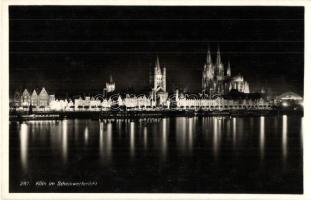 Köln, Cologne; Night view, dome, Rheingold Serise NR. 281.