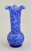 Dekoratív fújt váza, több rétegű, jelzés nélkül, hibátlan, m: 24 cm