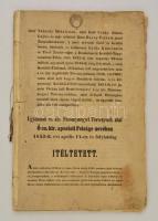 1853 Nádasdy Mihály gróf (1775-1854) államminiszter csődperének leírása, a per részleteinek ismertetésével, szignettával