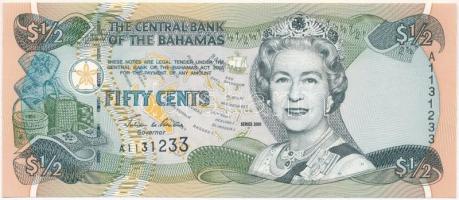 Bahamák 2001. 50c T:I Bahamas 2001. 50 Cents C:UNC