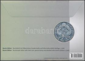 Ausztria 1780SF Tallér Ag "Mária Terézia" utánveret bélyeges borítékban alkalmi bélyegzős ...