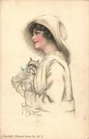 American girl/ Lady with dog, Edward Gross Co. No. 31, s: Pearle Fidler LeMunyan (EK)