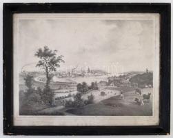 cca 1850 Kiel. Litográfia, papír, metsző: W.Saxesen, kiadó: Baerentzen, kis gyűrődéssel, üvegezett k...