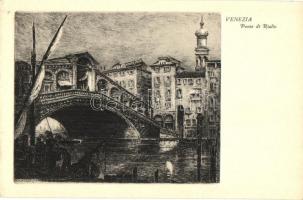 Venice, Venezia; 9 pre-1945 unused town-view postcards, etching, s: Festucci