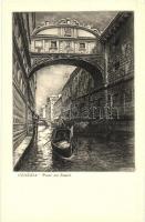 Venice, Venezia; 9 pre-1945 unused town-view postcards, etching, s: Festucci