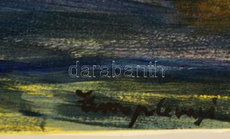 Zemplényi jelzéssel: Ablakban. Vegyes technika, papír, 42×60 cm