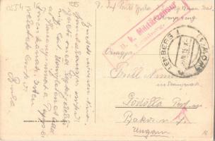 Lviv, Lwów, Lemberg; Marien Platz / square, statue, "K.u. K. Militärzensur Lemberg" So. St...