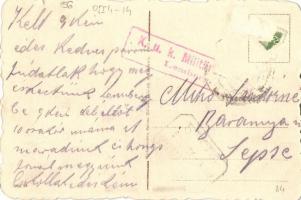 Lviv, Lwów, Lemberg; Marienplatz / square, statue, tram"K.u. K. Militärzensur Lemberg" So....