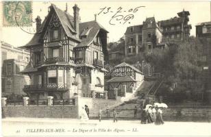 Villers-sur-Mer, La Digue et la Villa des Algues / mansion, houses. TCV card