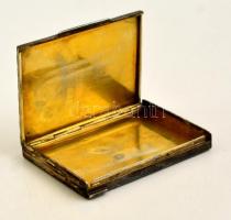 Ezüst (Ag.) art deco névjegykártyatartó, hiányos, jelzett, nettó: 78 g, 8×5 cm