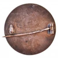 ~1900. Vallásos témájú jelzett Ag jelvény, vízszintes tűvel (6,33g/27mm) T:2 kis ph