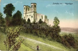 Vágsziklás, Szkalka-Benedek, Skalka nad Váhom (Trencsénteplic); Vágvölgy. Apátsági romok / abbey ruins in Povazie (EK)
