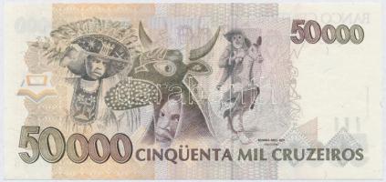 Brazília 1993. 50.000C "50 CRUZEIROS REAIS" felülbélyegzéssel T:I,I-
Barzil 1993. 50.000 ...