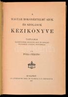 Póra Ferenc: A magyar rokonértelmű szók és szólások kézikönyve. Bp.,1907, Athenaeum. Átkötött egészvászon-kötés, jó állapotban.