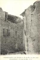 1909 St. Cannat (Bouches-du Rhone). Tremblement de Terre - Un Coin de Rue / street view after earthquake, destroyed buildings