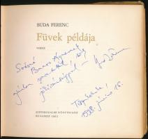 Buda Ferenc: Füvek példája. Versek. Bp.,1963, Szépirodalmi Könyvkiadó. Kiadói félvászon-kötés, kiadó...