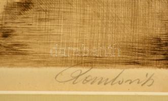 Paulovits Pál (1892-1975): Incselkedő Ámor. Színezett rézkarc, papír, jelzett,  23×32 cm