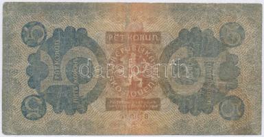 Csehszlovákia 1921. 5K T:III-,IV
Czechoslovakia 1921. 5 Korun C:VG,G 
Krause 15