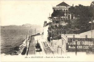 Marseille, Route de la Corniche / street, tram, Palace Hotel