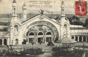 Bordeaux. Exposition Maritime 1907, Le Grand Palais / Maritime Exhibition, The Grand Palace. TCV card (EK)
