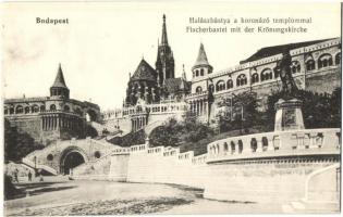 Budapest I. Halászbástya a koronázó (Mátyás) templommal