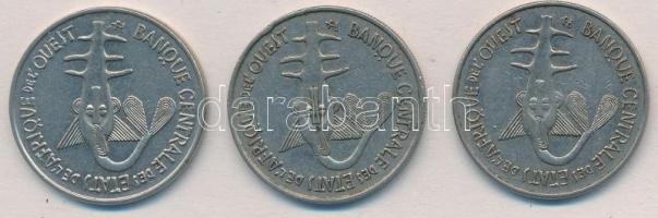 Nyugati Afrikai Államok 1974-1976. 100Fr Ni (3xklf) T:2 egyiken ph.
West African States 1974-1976. ...