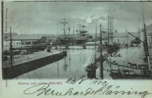 1900 Malmö, Hamnen sedd inifran / port, ships