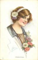 Irresistible, Lady with flowers, A.R. & C-i-B 525. s: Harrison