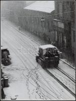 cca 1950 Sztály János (1899-1980): Friss-nyomok, jelzett vintage fotóművészeti alkotás, a hátoldalán feliratozott, 40x30 cm.