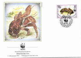 WWF Crabs set 4 FDC WWF Rák sor 4 FDC Palmendieb Satz 4 FDC