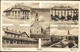 Bicske, Vasútállomás, Kultúrház, Állami polgári iskola, Hősök tere