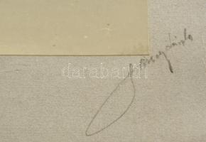 Libapásztor lánykák, jelzett, kartonon, a felületén sérüléssel, 30x39 cm