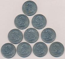 Amerikai Egyesült Államok 1999-2006. 25c Cu-Ni "50 állam" (10xklf) T:2
USA 1999-2006. 25 ...