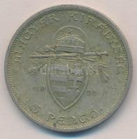 1938. 5P Ag "Szent István" T:2 patina 
Adamo P8.1