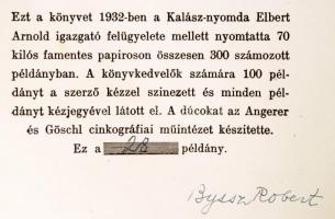 Byssz Róbert Sportkarikaturái. Bp., 1932, Kalász-ny.,2 p.+50 t.+ 2 p. Kiadói, zsínórral füzött egész...