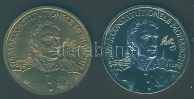 Hollandia 1989. "175 éves az Alkotmány" Ag + fém emlékérem párban T:BU Eredeti díszdobozban!