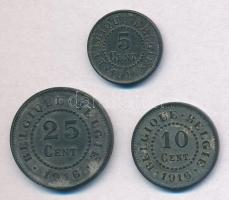 Belgium / Német megszállás 1916. 5c Zn + 10c Zn + 25c Zn T:2
Belgium / German occupation 1916. 5 Ce...