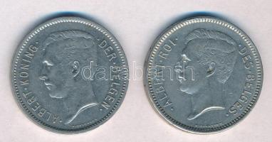 Belgium 1931. 5Fr Ni holland körirattal + 1933. 5Fr Ni T:2 Belgium 1931. 5 Francs Ni with Dutch legend + 1933. 5 Francs Ni C:XF