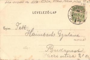 1902 Újvidék, Neusatz, Novi Sad; Elisabeth Platz / Erzsébet tér, üzlet. Urbán Ignác kiadása / square...