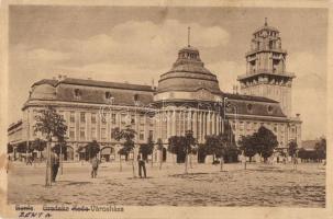 Zenta, Senta; Gradska Kuca / Városháza, üzletek. Atelier Kriser, Gyula Ferenczi kiadása / town hall, shops (fl)