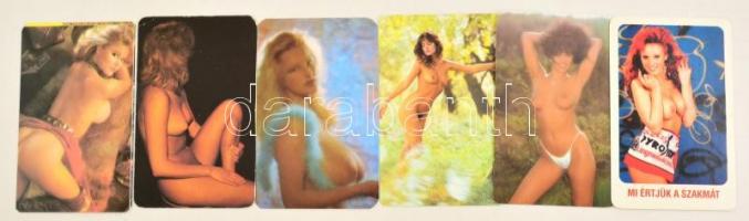 1985-1992 6 db hölgyeket ábrázoló erotikus kártyanaptár