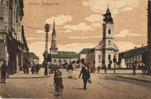 Losonc, Lucenec; Kubinyi tér, templomok / square, churches (EK)