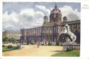 Vienna, Wien I. Hofmuseum, B.K.W.I. Nr. 432-7. / museum, art postcard, s: R. Reuss