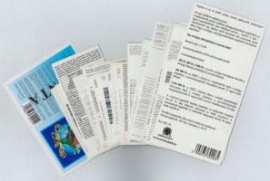 ~1990-2000. 31db-os sorsjegy tétel, közte egy darab "MINTA", a többi használt T:II