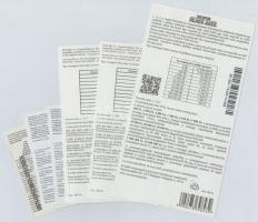 ~1990-2000. 7db-os szerencsejáték témájú sorsjegy, benne 3db "MINTA", közte egy sorszámköv...