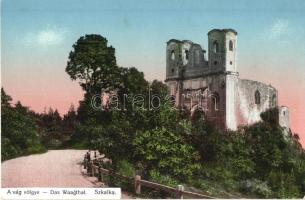 Vágsziklás, Szkalka-Benedek, Skalka nad Váhom (Trencsénteplic); Vágvölgy. Apátsági romok / abbey ruins