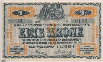 Ostffyasszonyfa / hadifogolytábor 1916. június 1. 1K arab sorozat és sorszámmal T:I
Adamo HHO-2.3