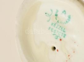 Hollóházi hegedűs, porcelán, kézzel festett, jelzett, hibátlan, m:14 cm